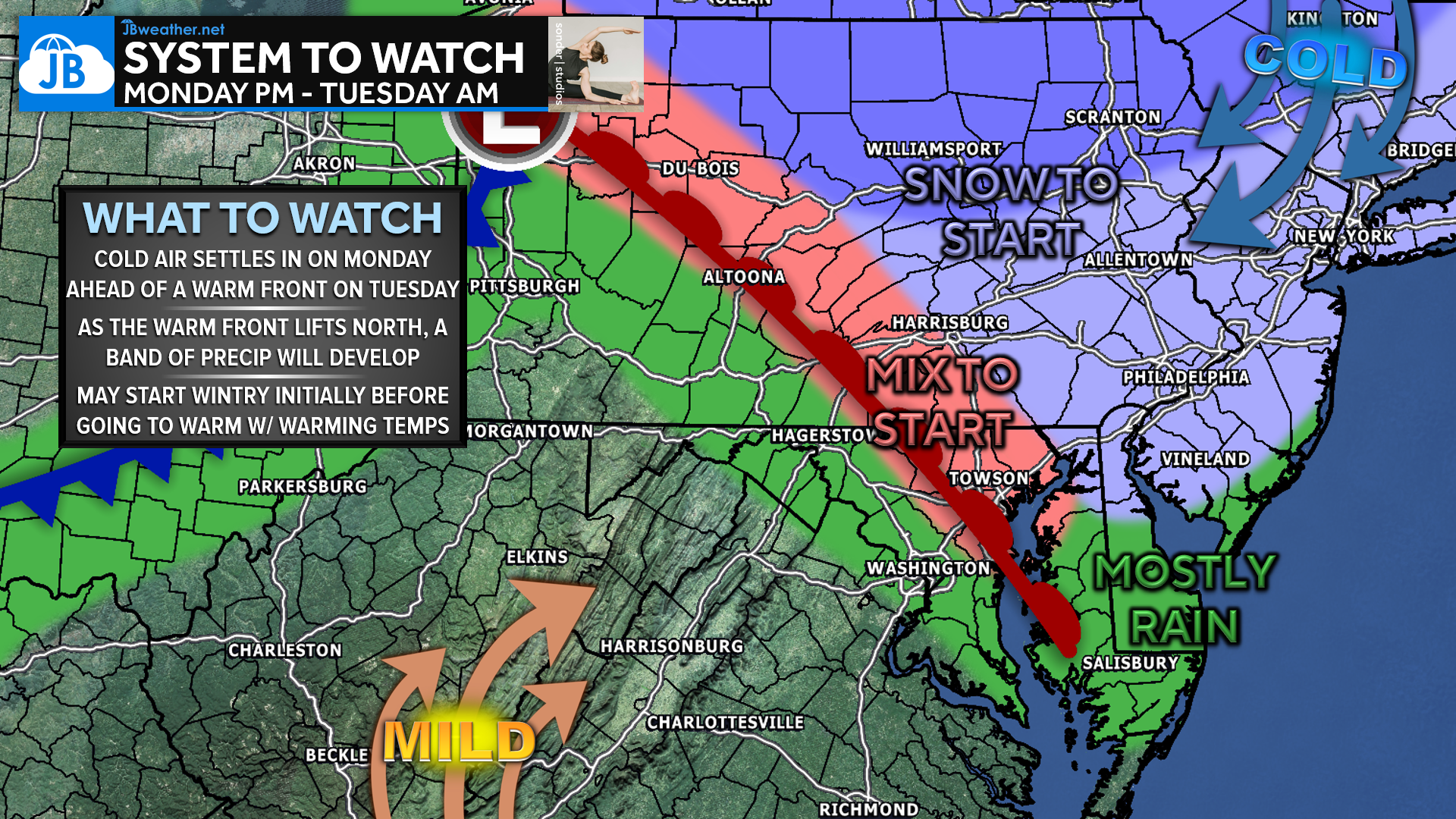 System to Watch: Wintry Start Possible up North Early Tuesday