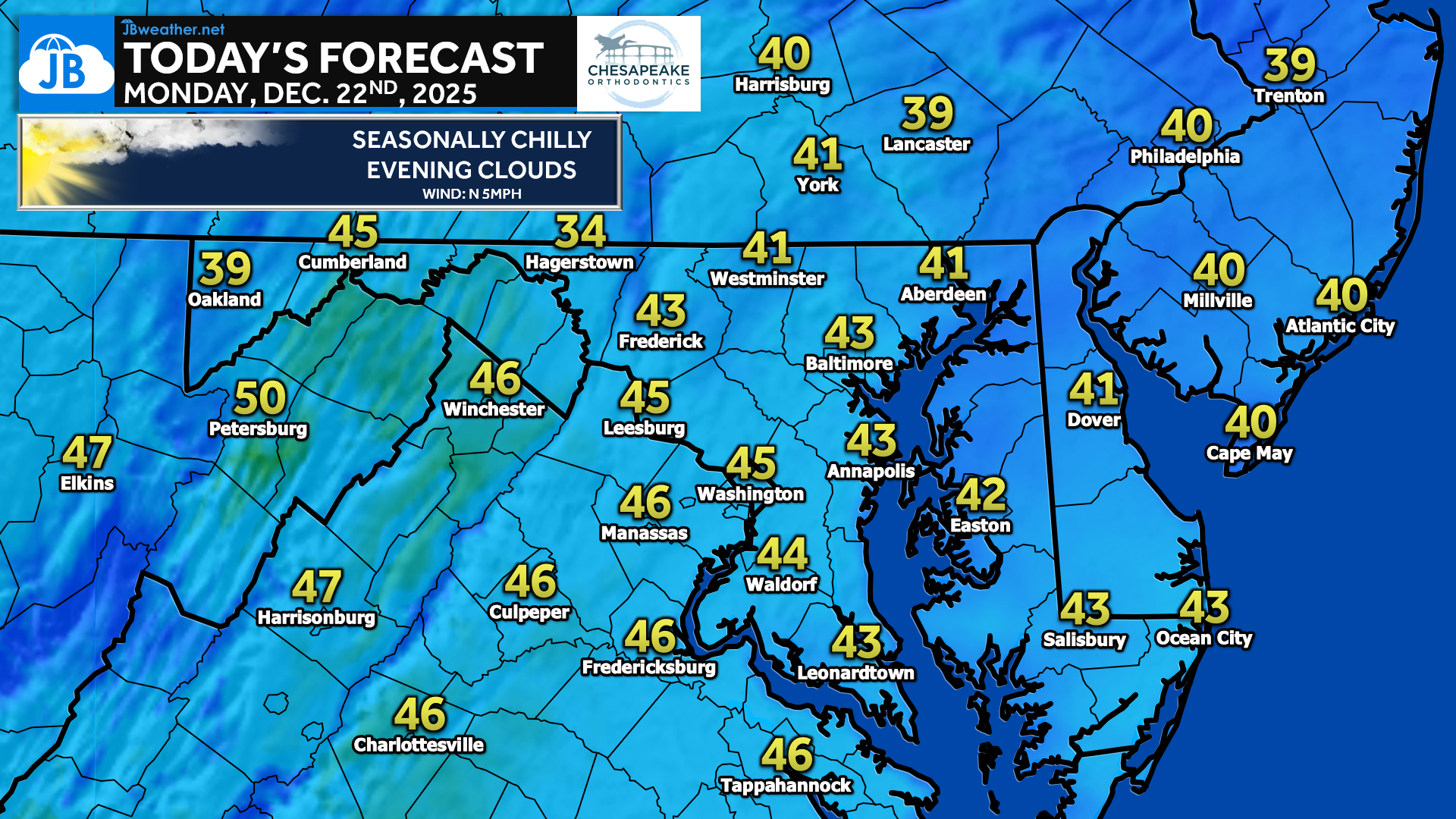 Monday’s Forecast: Seasonable Today, Brief Wintry Risk Returns Tuesday AM