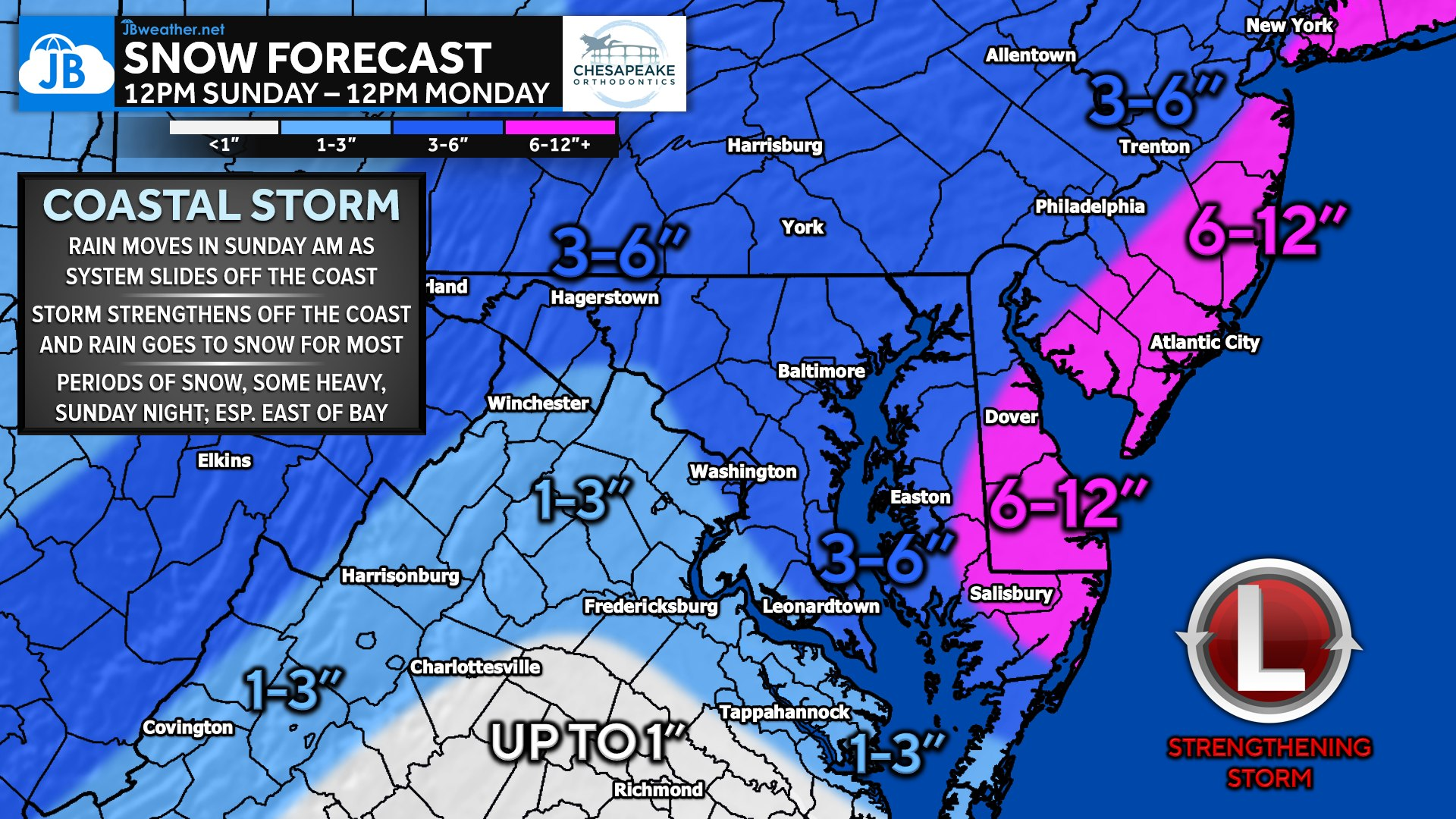 First Call: Coastal Storm Brings Rain Changing to Snow Sunday into Monday