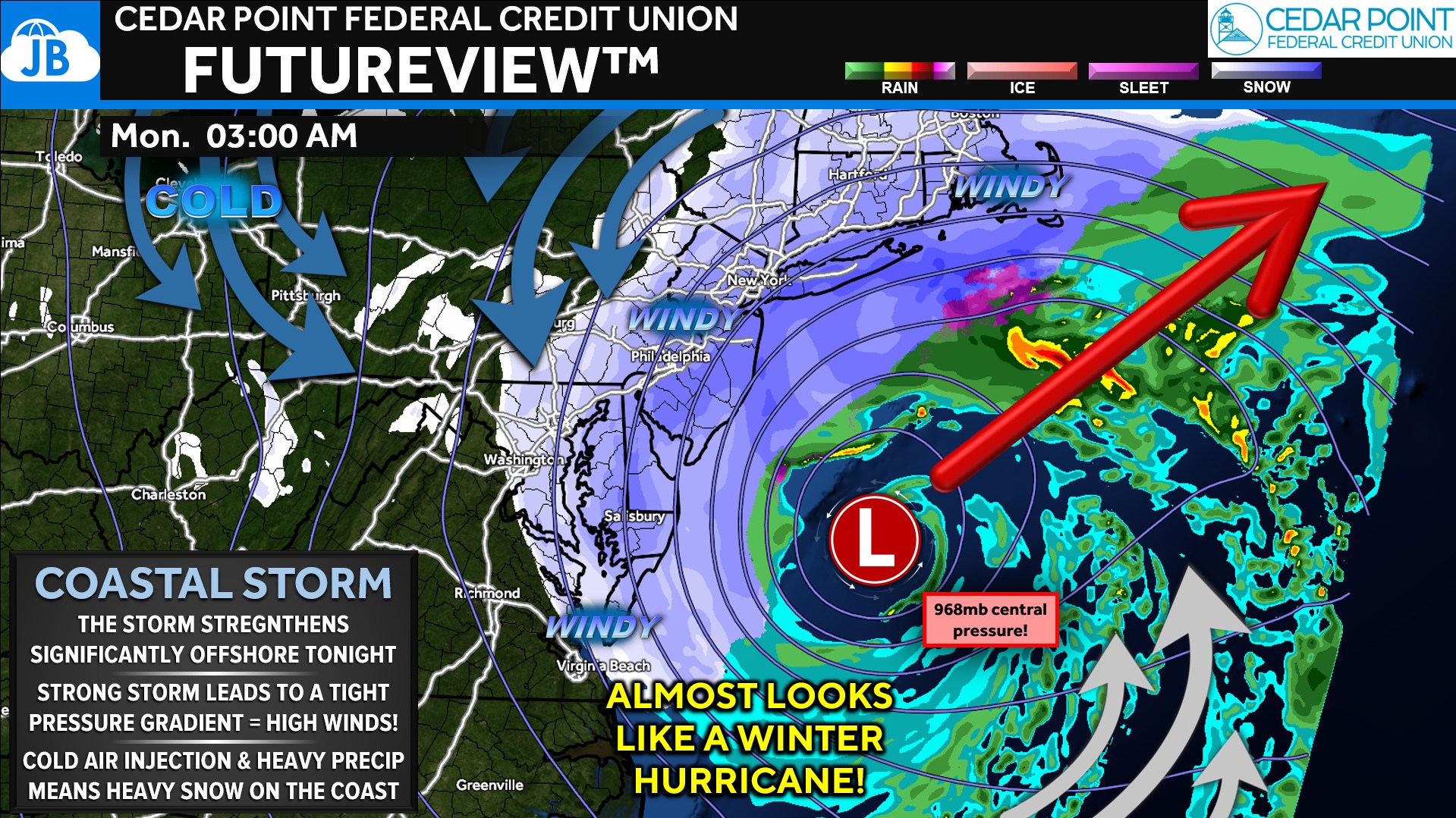 PM Update: Snow Expands Tonight as Coastal Storm Strengthens