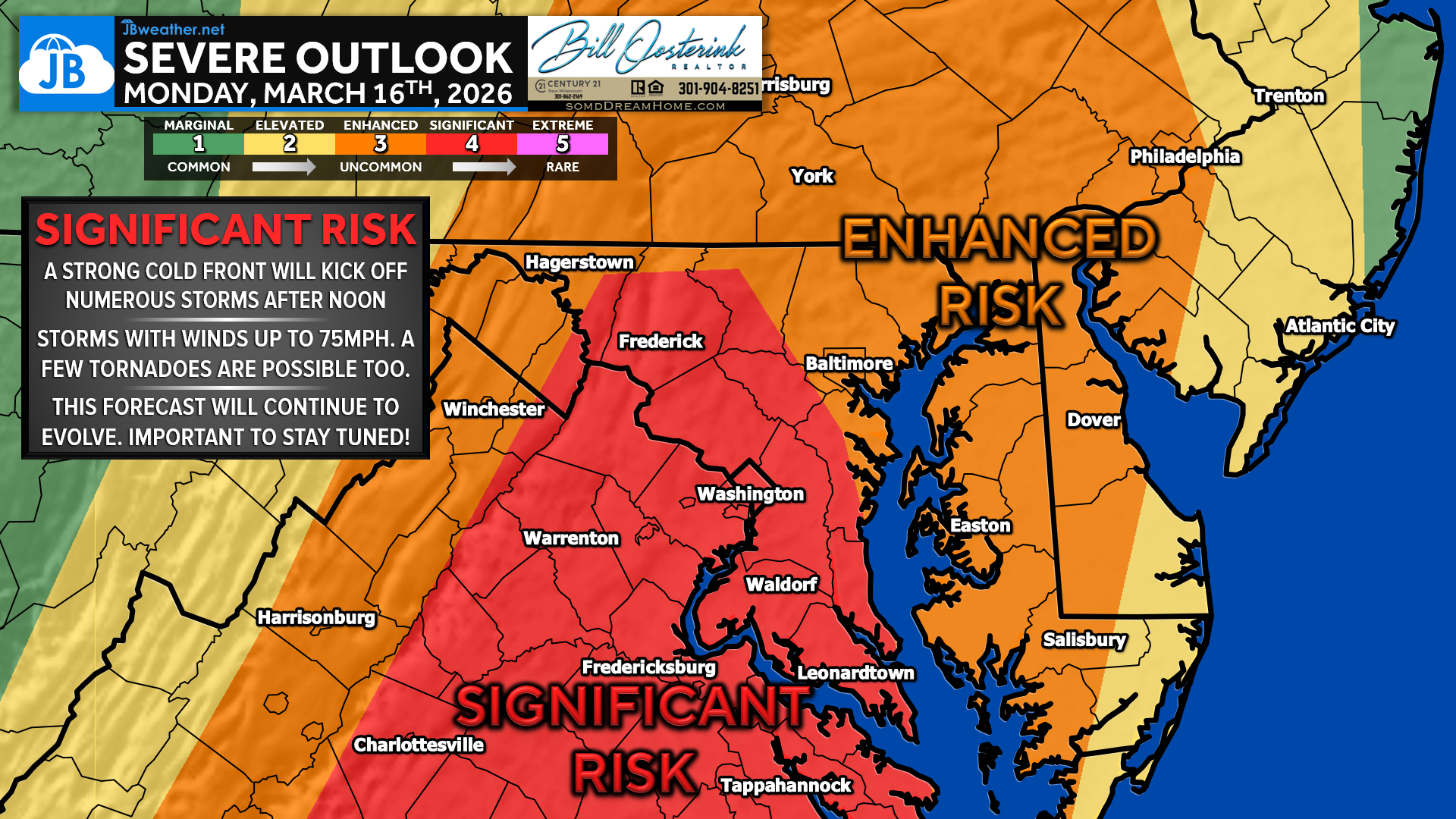 Rare Significant Risk of Severe Weather Issued for Monday