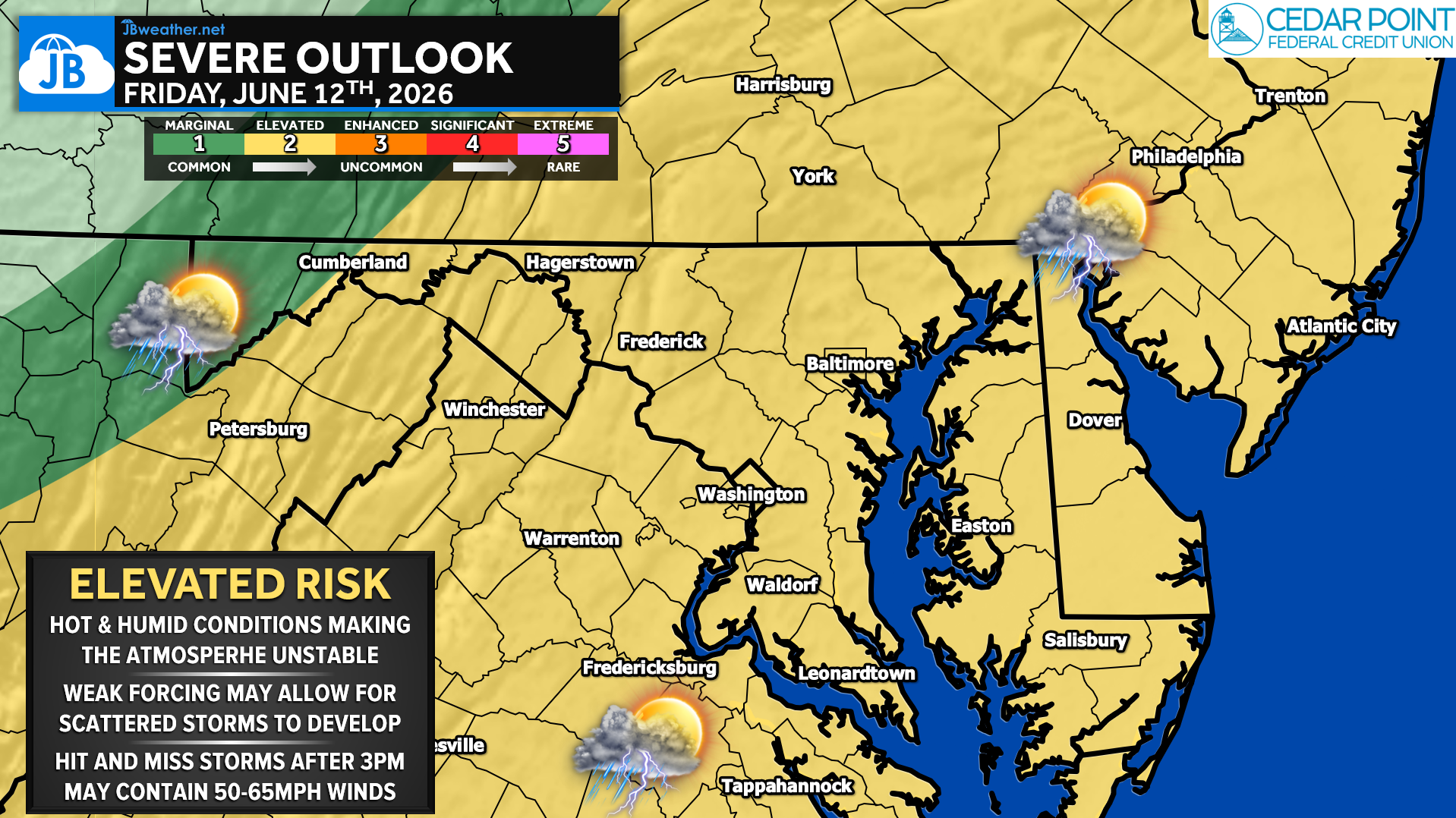 Another Elevated Risk of Storms for Friday Evening