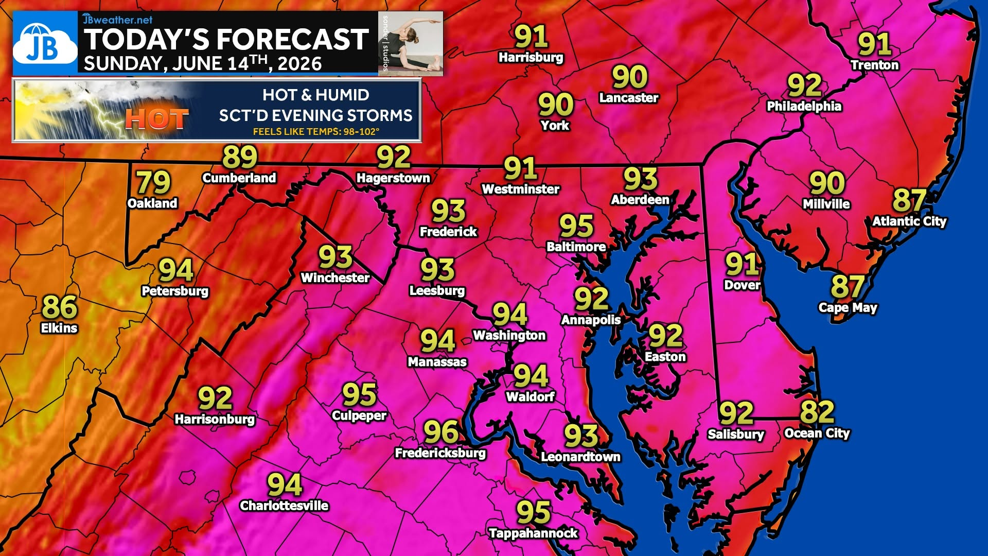 Sunday’s Forecast: Heat and Storm Chances Return