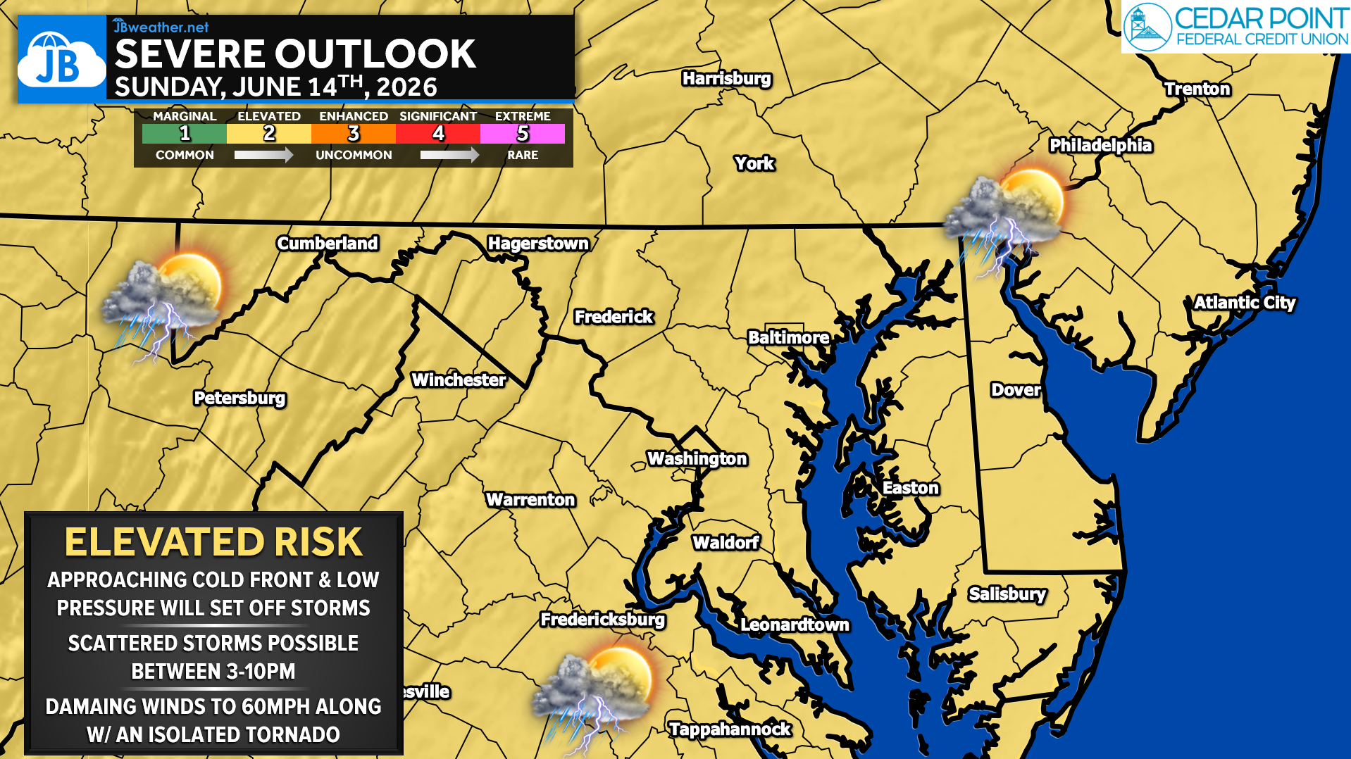 Elevated Risk of Severe Storms This Evening