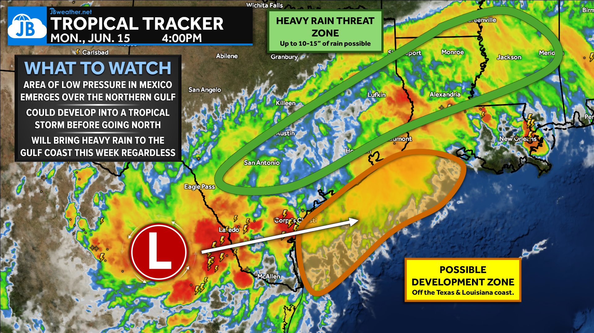 Gulf Coast Threat: Tropical Development Possible as System Moves North