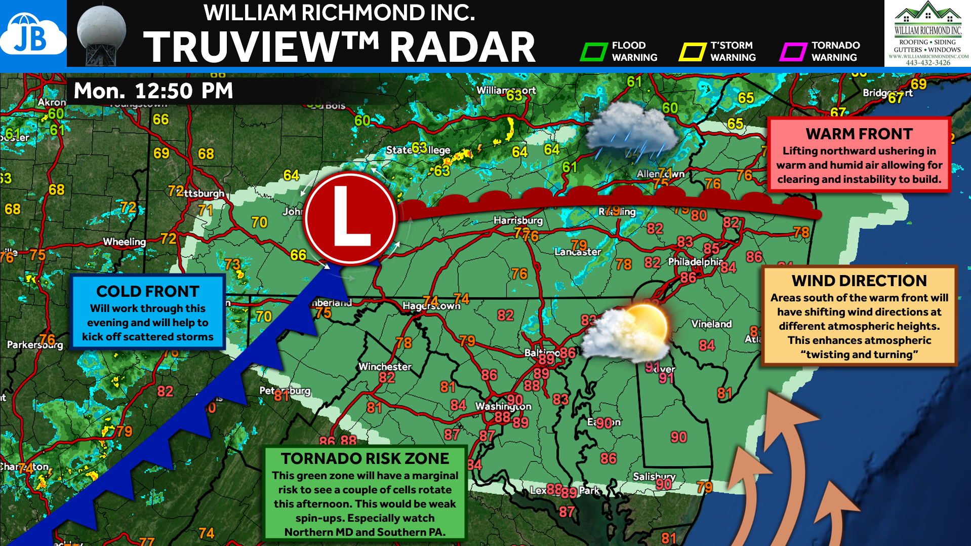 Midday Update: Atmosphere Becoming Favorable for Storms This Afternoon